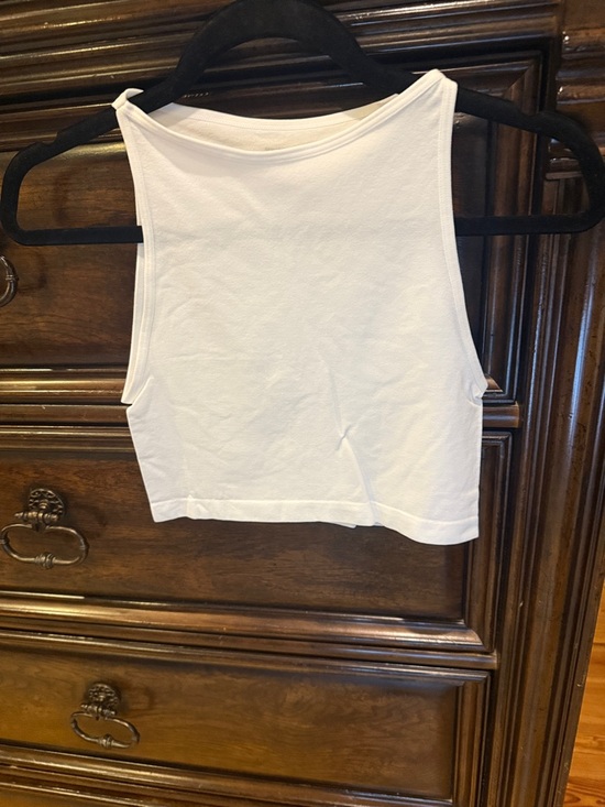 Zenana Outfitters Tops - Zenana Outfitters White Cropped Tank with High Neck